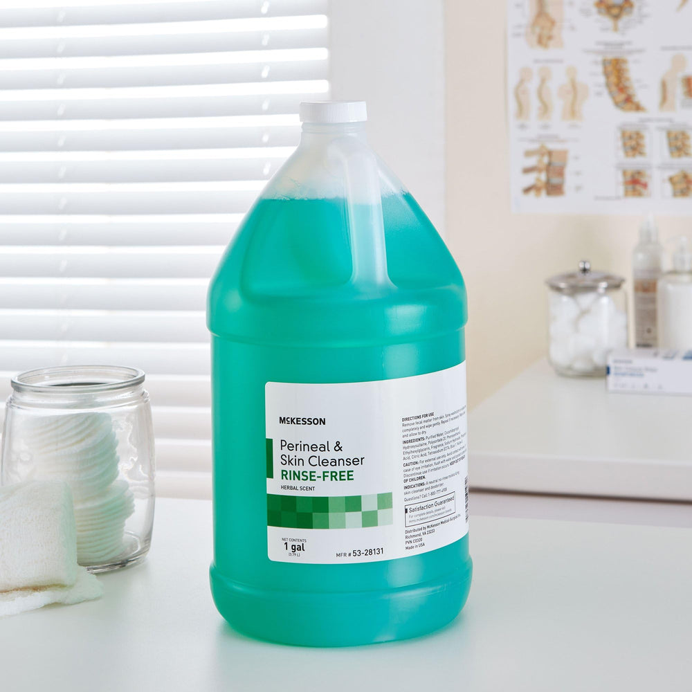 McKesson perineal skin cleanser bottle closeup