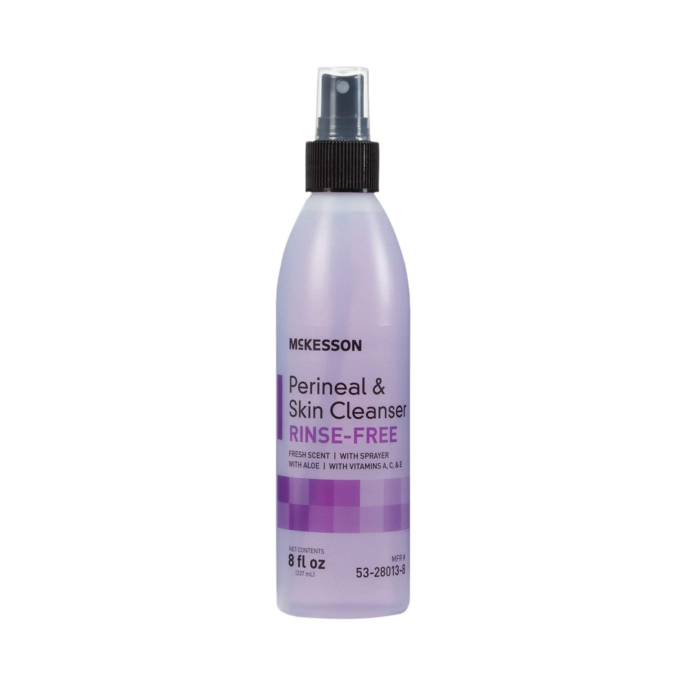 McKesson Perineal Skin Cleanser bottle for rinse-free cleansing on sensitive skin.