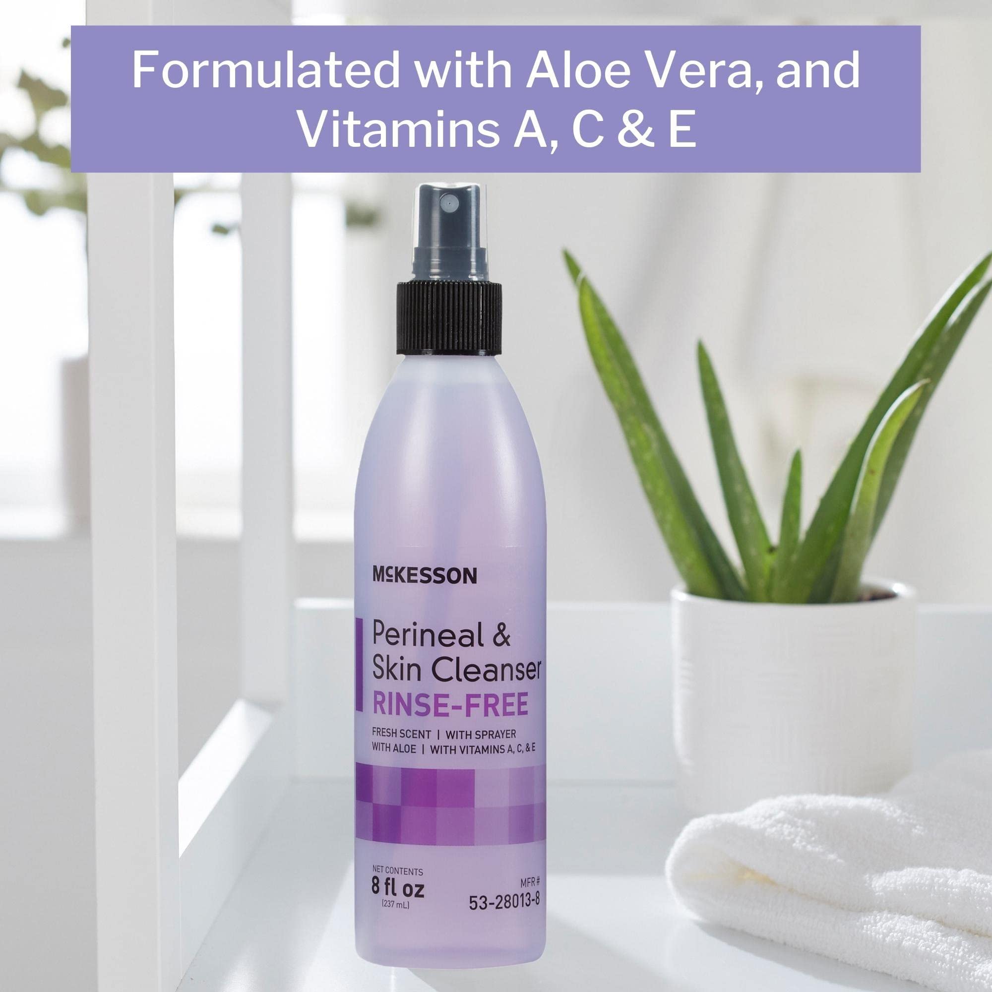 McKesson Perineal Skin Cleanser offers a fresh scent for deodorizing.