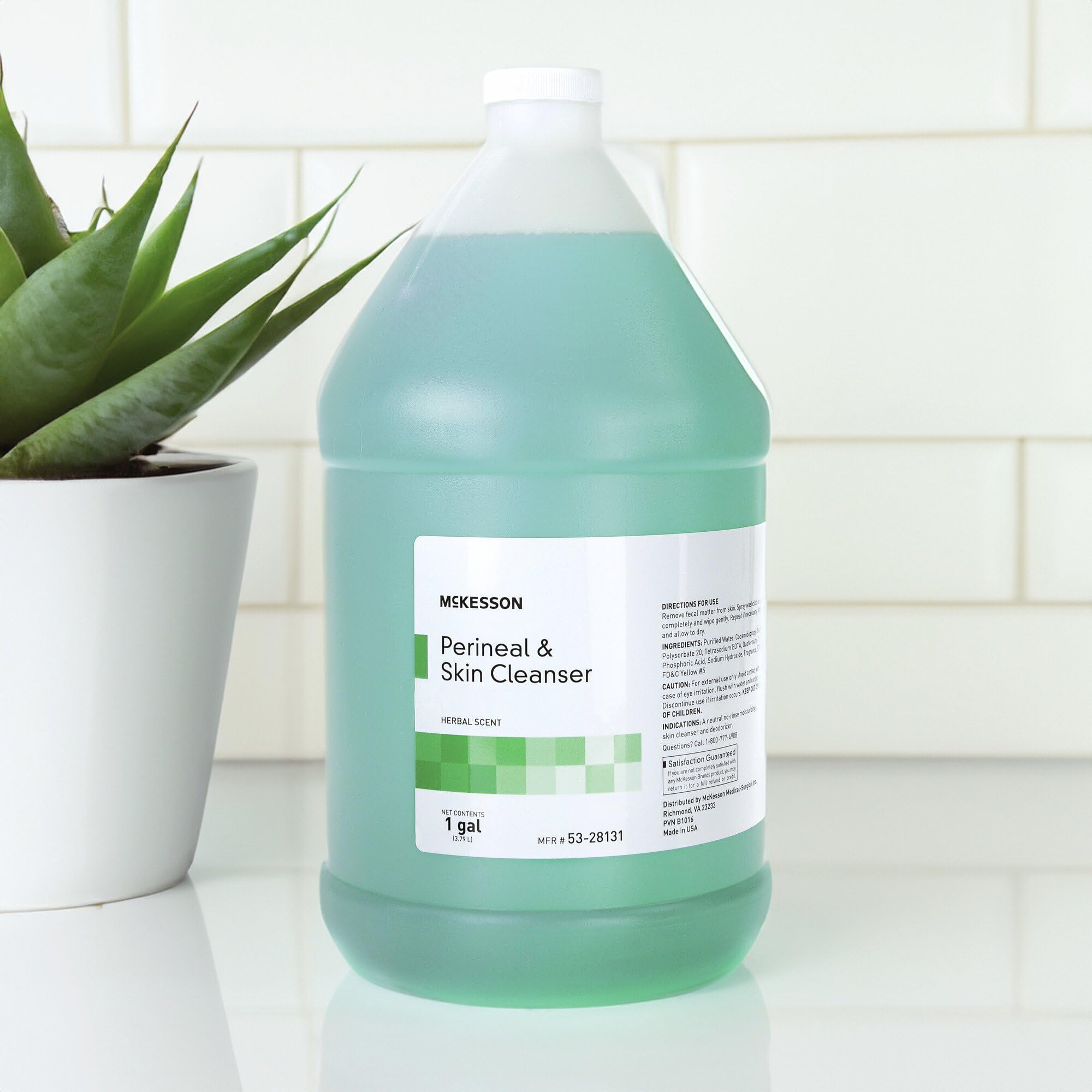 McKesson perineal skin cleanser packaging on display