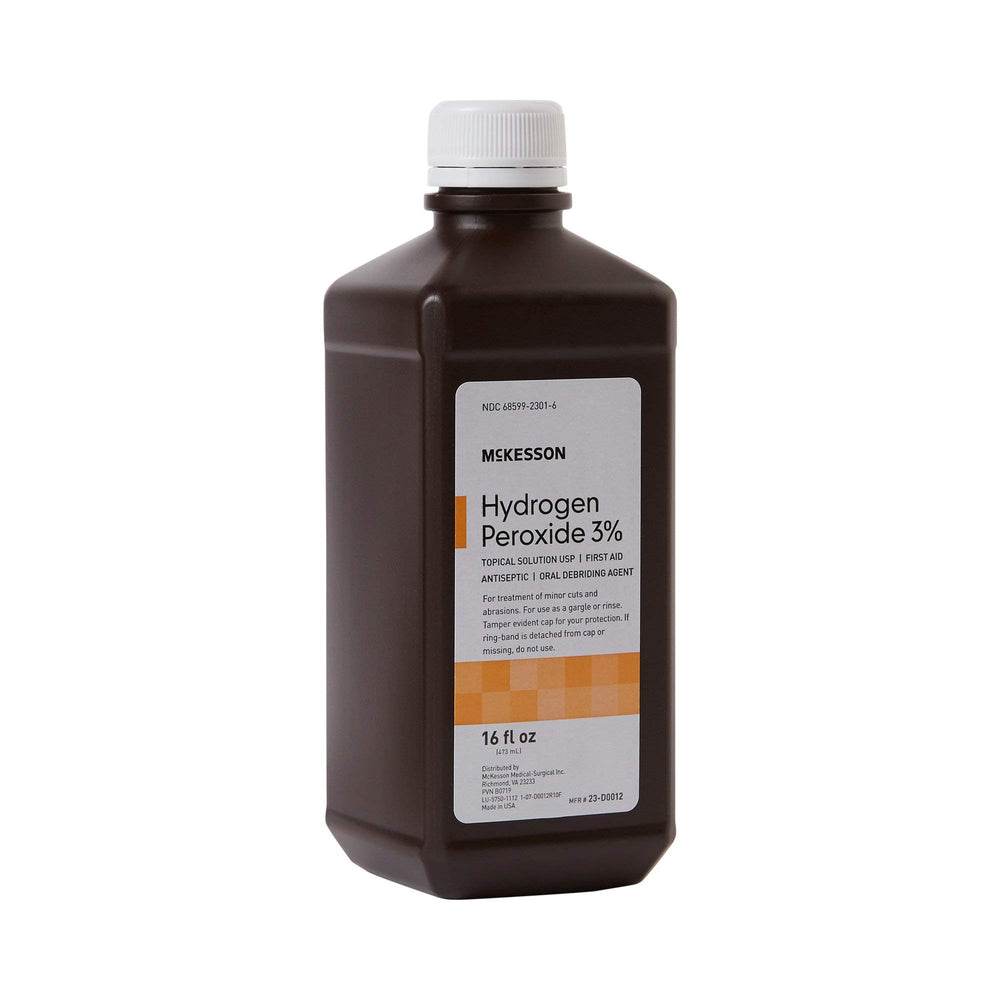 McKesson Solución antiséptica de 3% para limpieza de raspones menores en la piel.