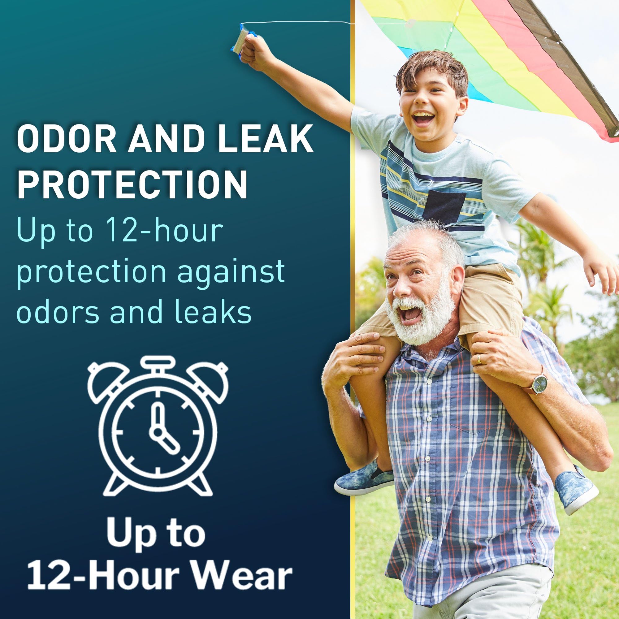 McKesson Premium Discreet Underwear for Men absorbent core locks moisture quickly.