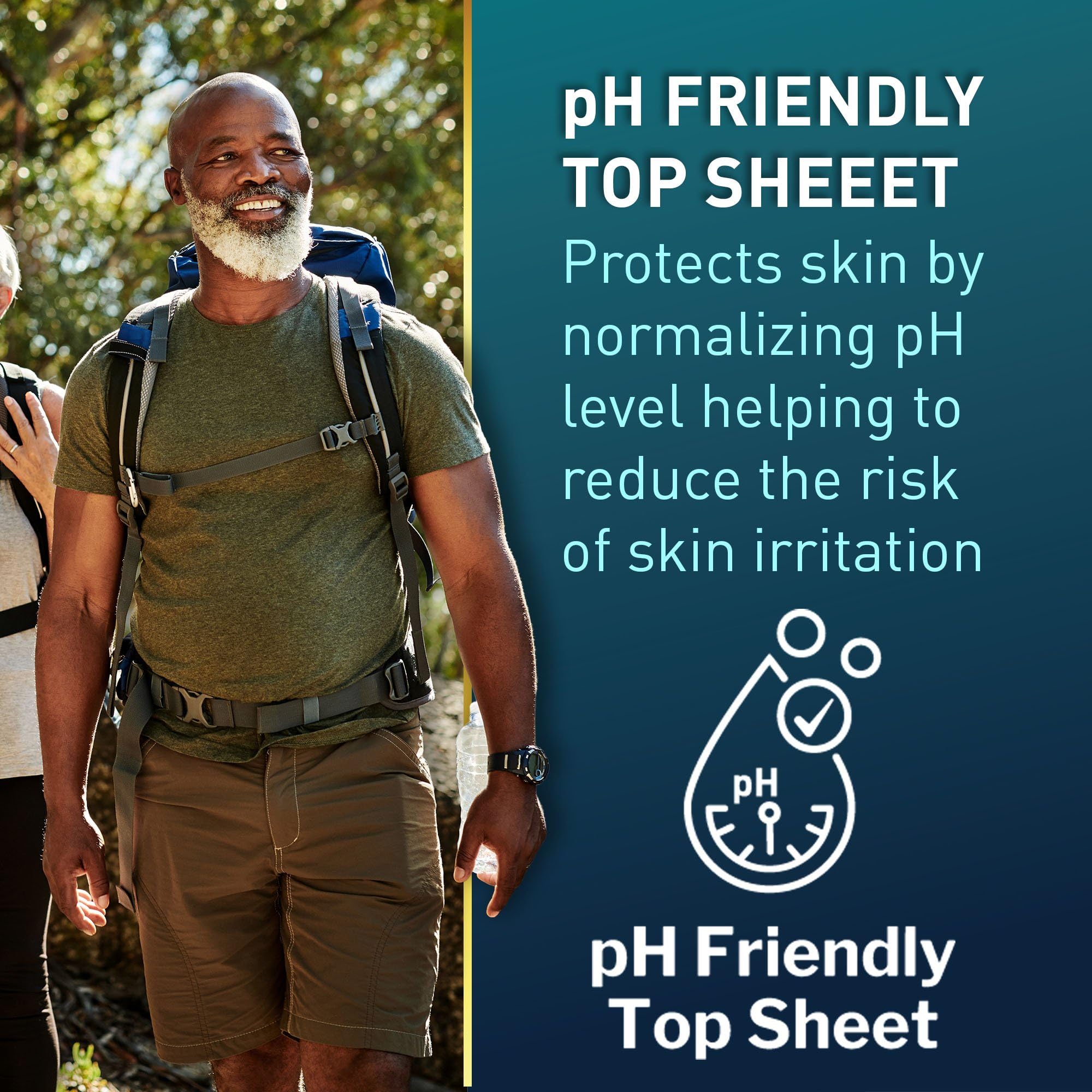 McKesson Premium Discreet Underwear for Men dry layer for extended freshness.