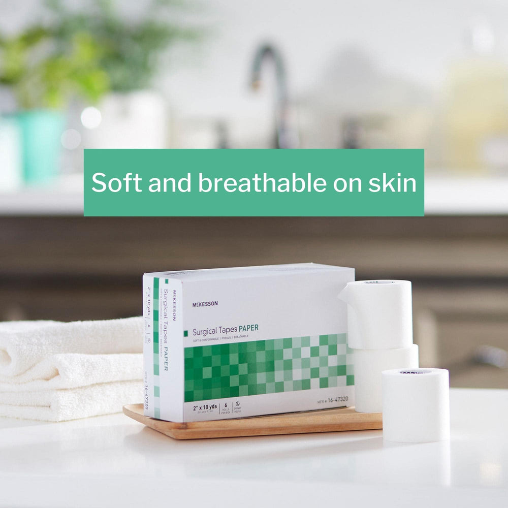 McKesson surgical tape shows gentle removal for delicate skin
