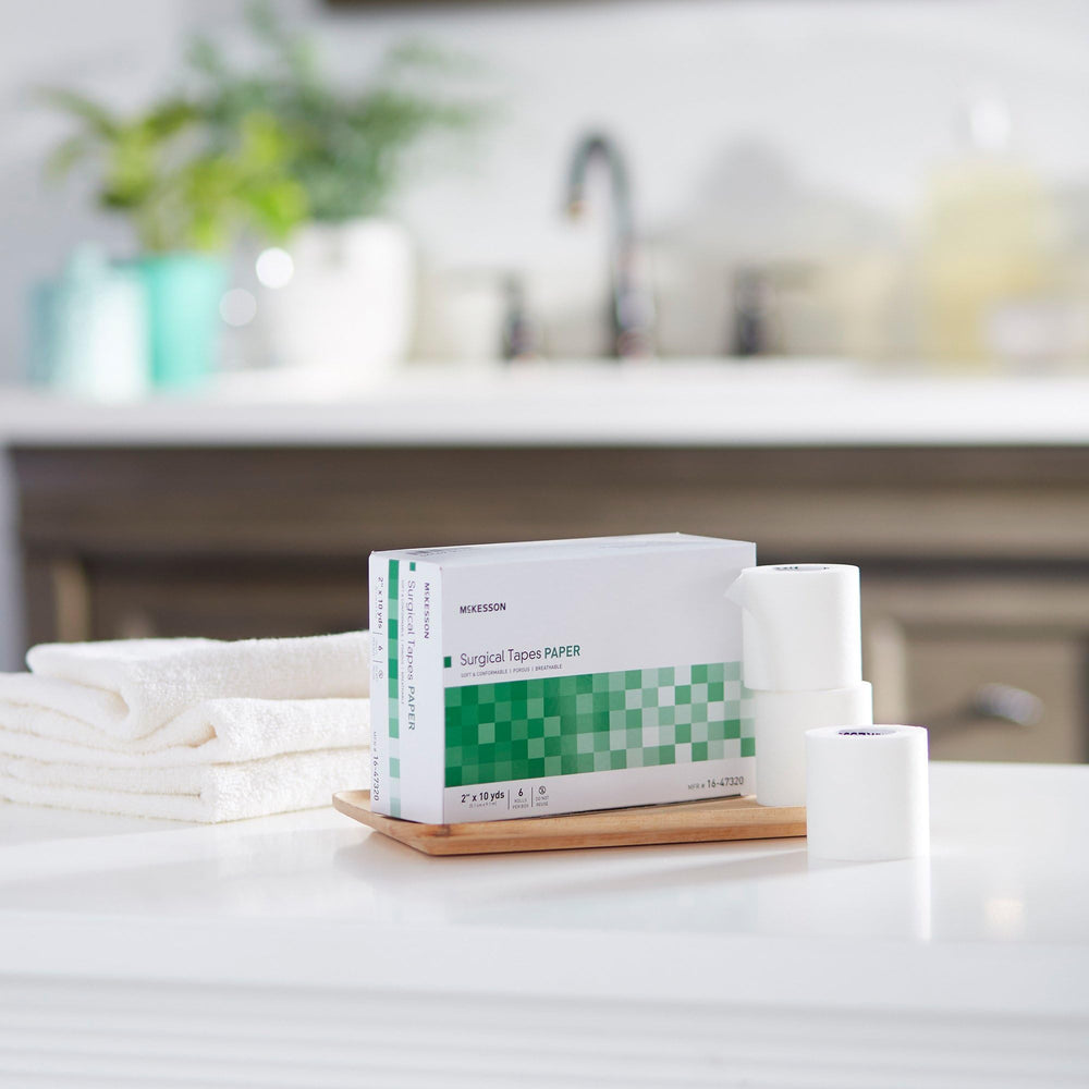 McKesson surgical tape is paper-based and non-sterile