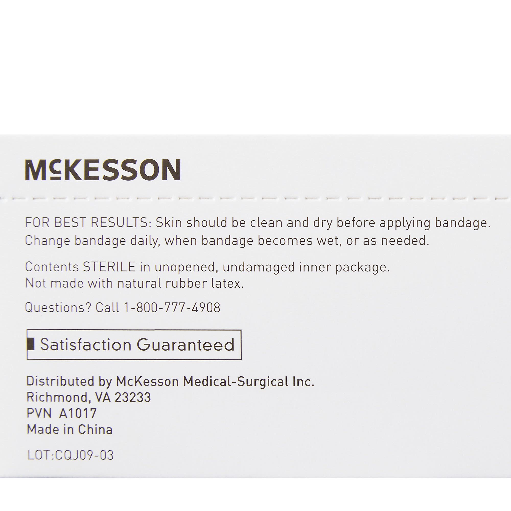 Adhesivo suave de tiritas McKesson para la piel durante uso prolongado.