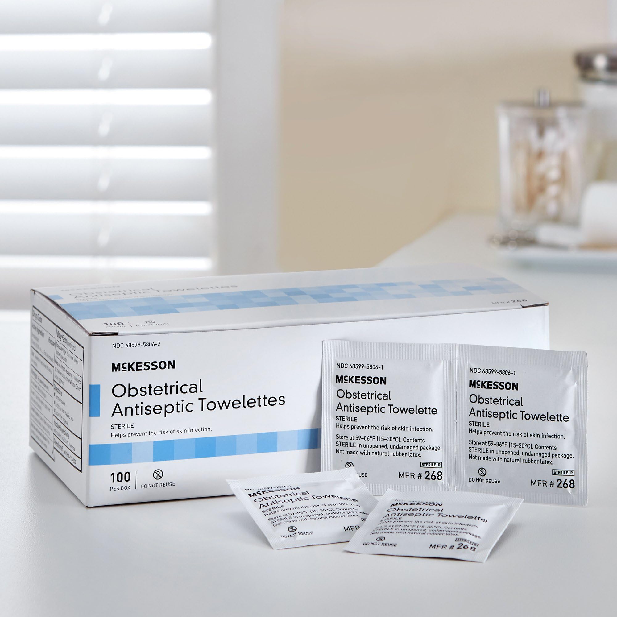 Wipes using benzalkonium chloride for mild skin cleansing.