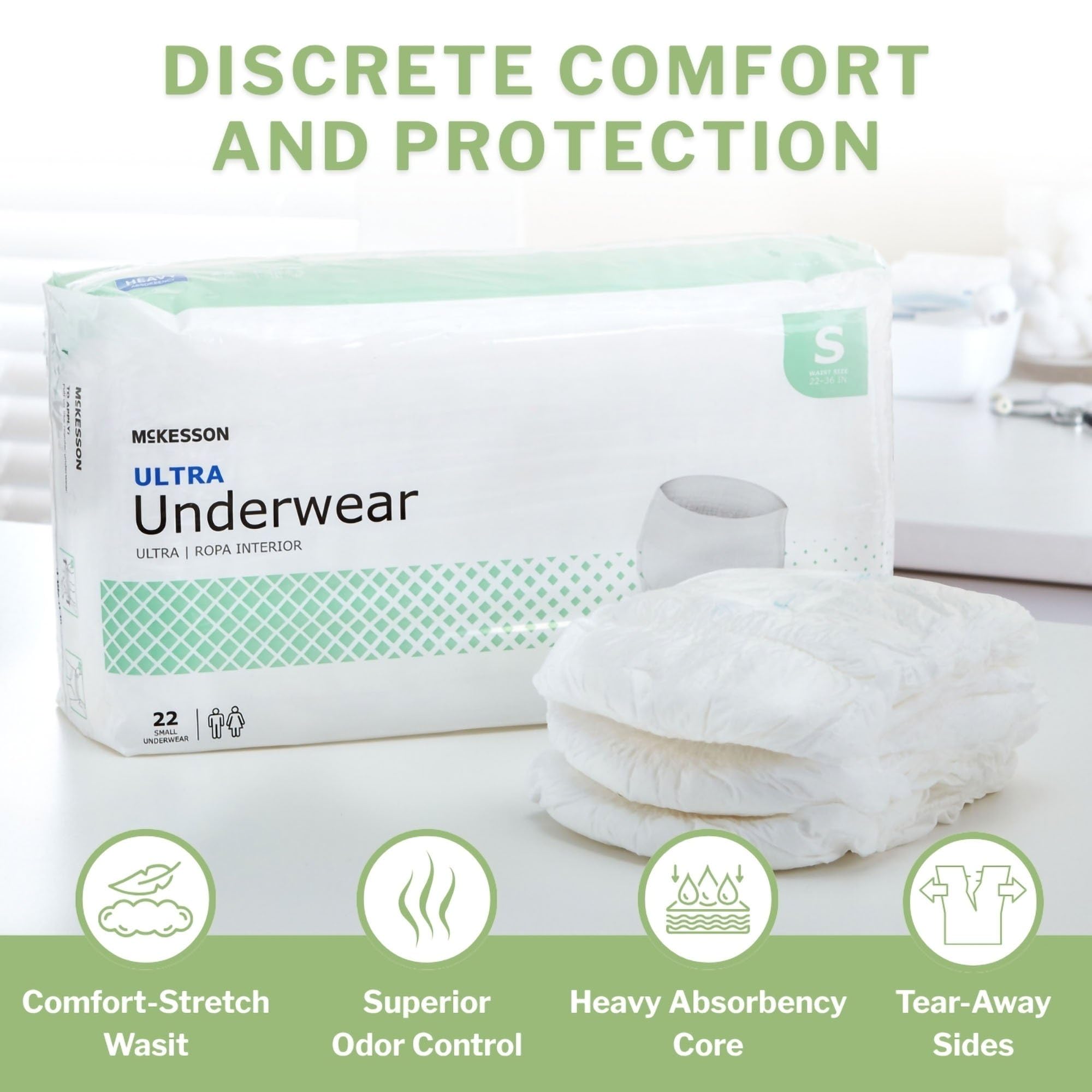 Close-up of absorption core in McKesson Ultra underwear