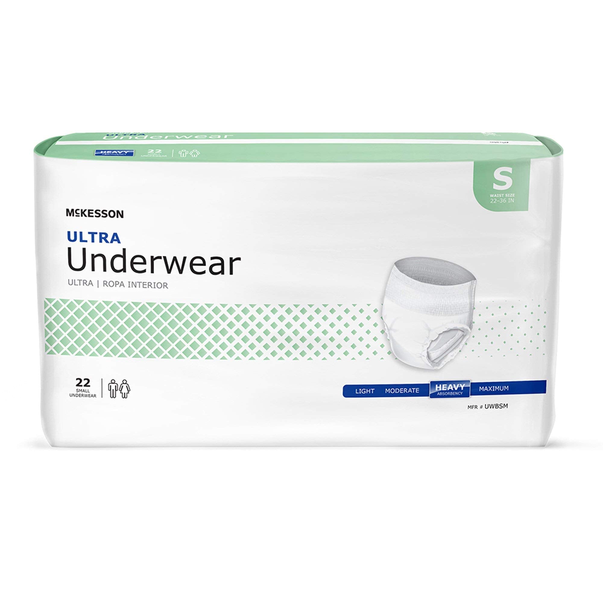 McKesson Ultra underwear packaging shown for discreet daily protection