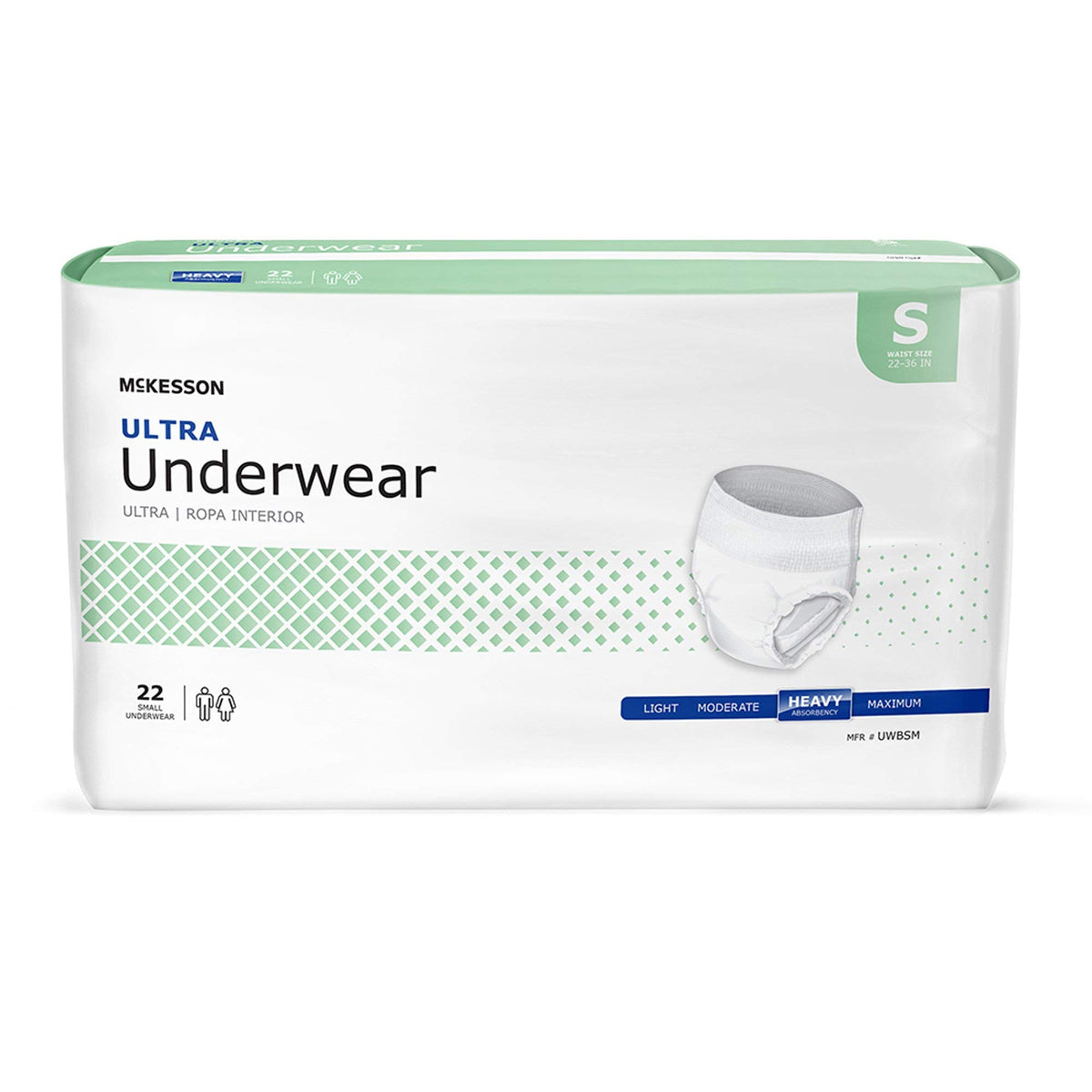 McKesson Ultra underwear packaging shown for discreet daily protection