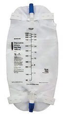 McKesson urinary leg bag with anti-reflux valve for spill-free drainage and discreet wear