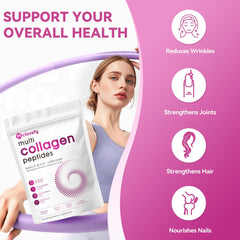 Mclovefy collagen powder scoop shows convenient measuring for daily beverages.