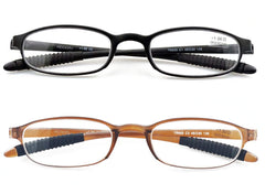 Mcoorn lightweight reading glasses with compact design for travel.