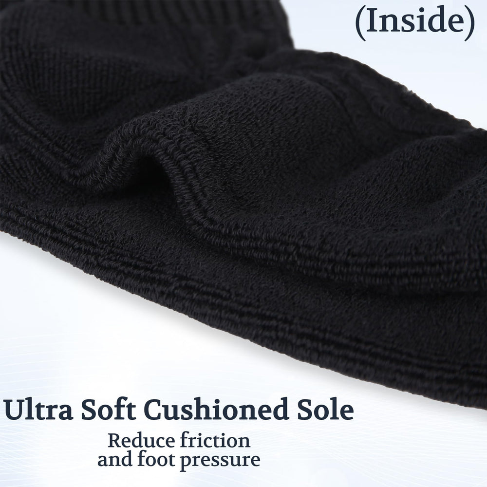 +MD Diabetic Socks moisture-wicking fabric keeps feet dry and cool.