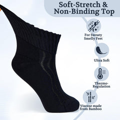 +MD Diabetic Socks: seamless toe for irritation-free wear and better circulation.