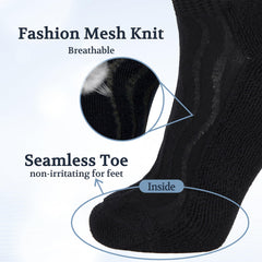 +MD Diabetic Socks: soft-stretch fiber for easy on/off and comfortable fit.