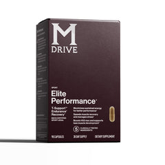Mdrive Elite bottle front view, premium athletic branding.