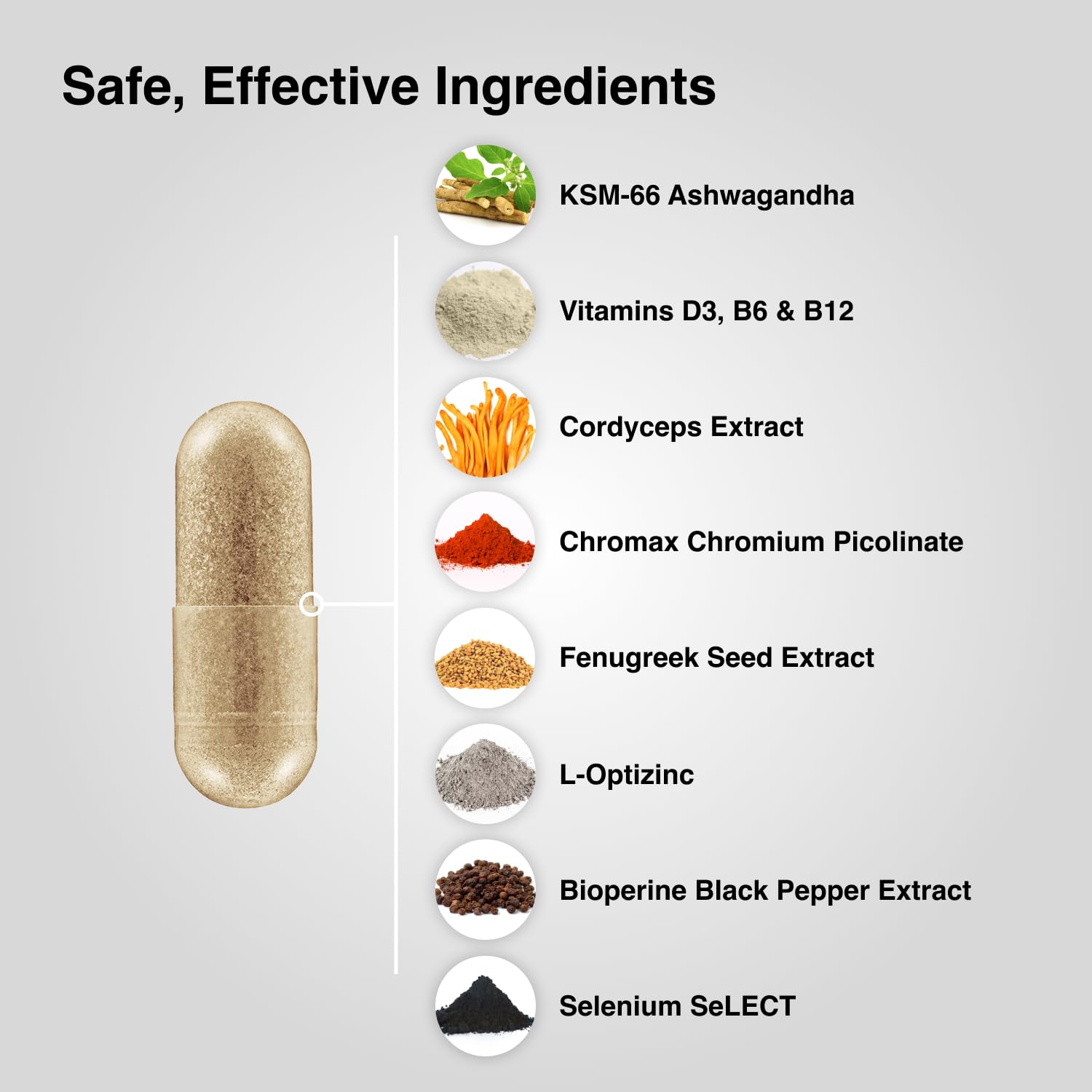 Mdrive Elite label detail highlights KSM-66 Ashwagandha and essential minerals.