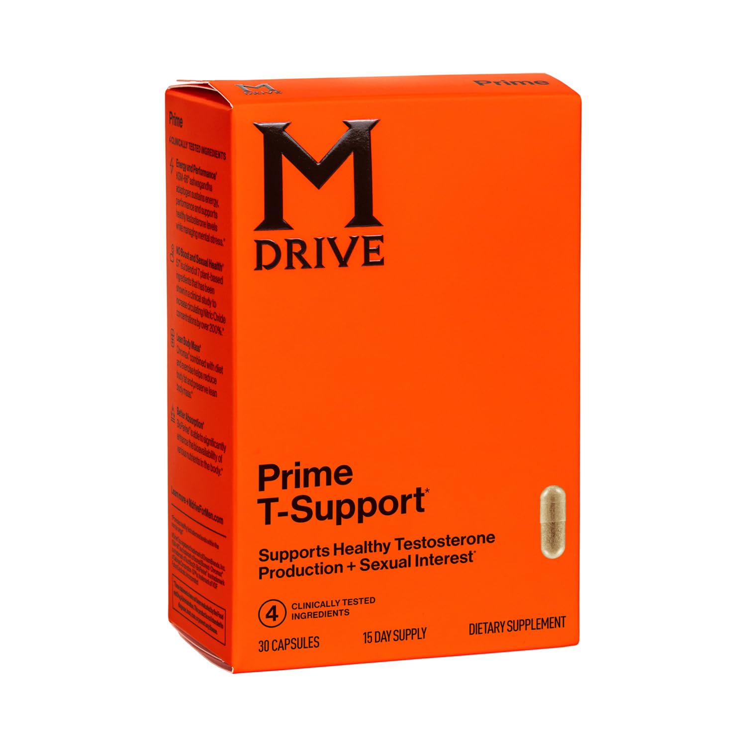 Mdrive Prime bottle front for energy and focus support