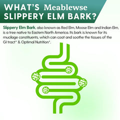 Meablewse Slippery Elm powder dissolving in water for quick assimilation.