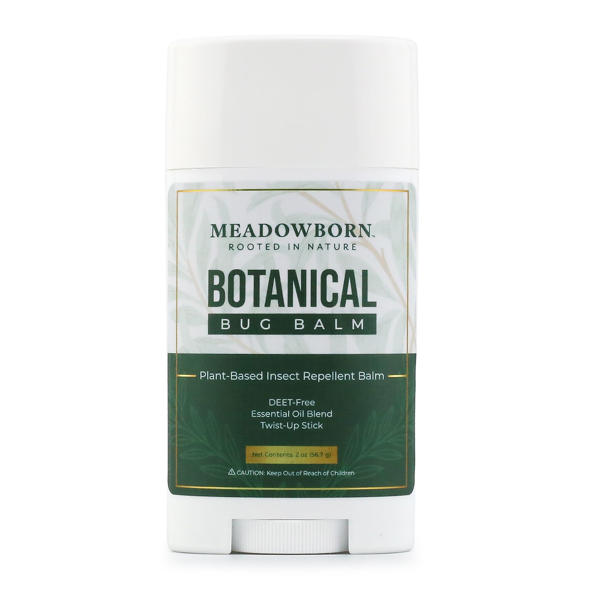 Meadowborn Botanical Bug Balm glide-stick 2oz for easy, mess-free application.