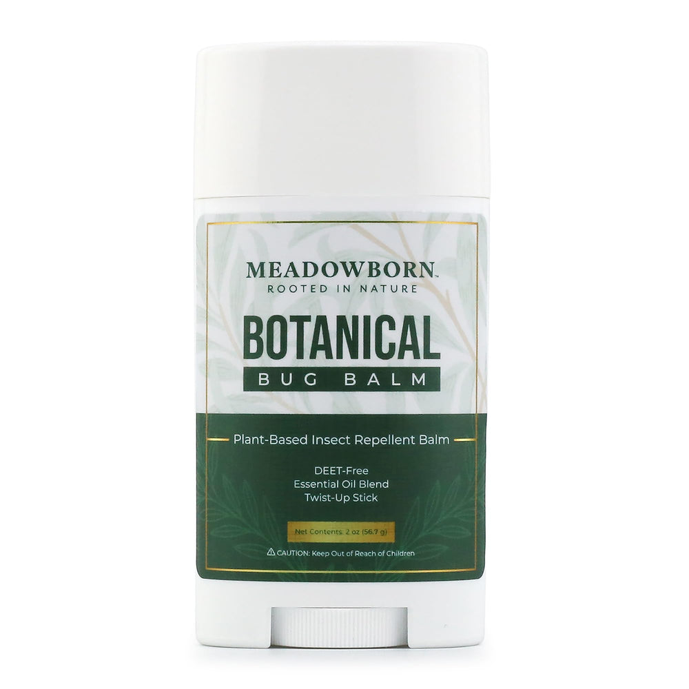 Meadowborn Botanical Bug Balm glide-stick 2oz for easy, mess-free application.