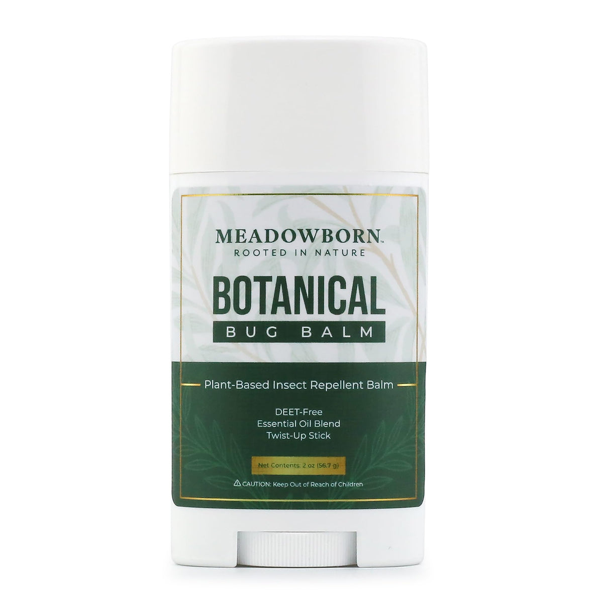 Meadowborn Botanical Bug Balm glide-stick 2oz for easy, mess-free application.
