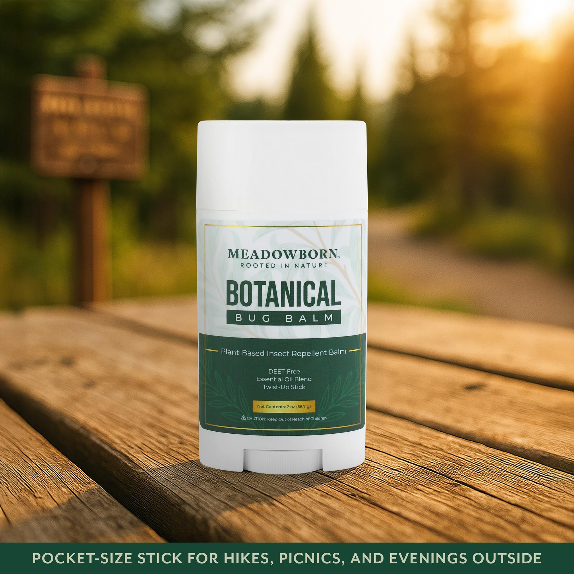 Meadowborn balm ideal for hiking, camping, and other outdoor activities.