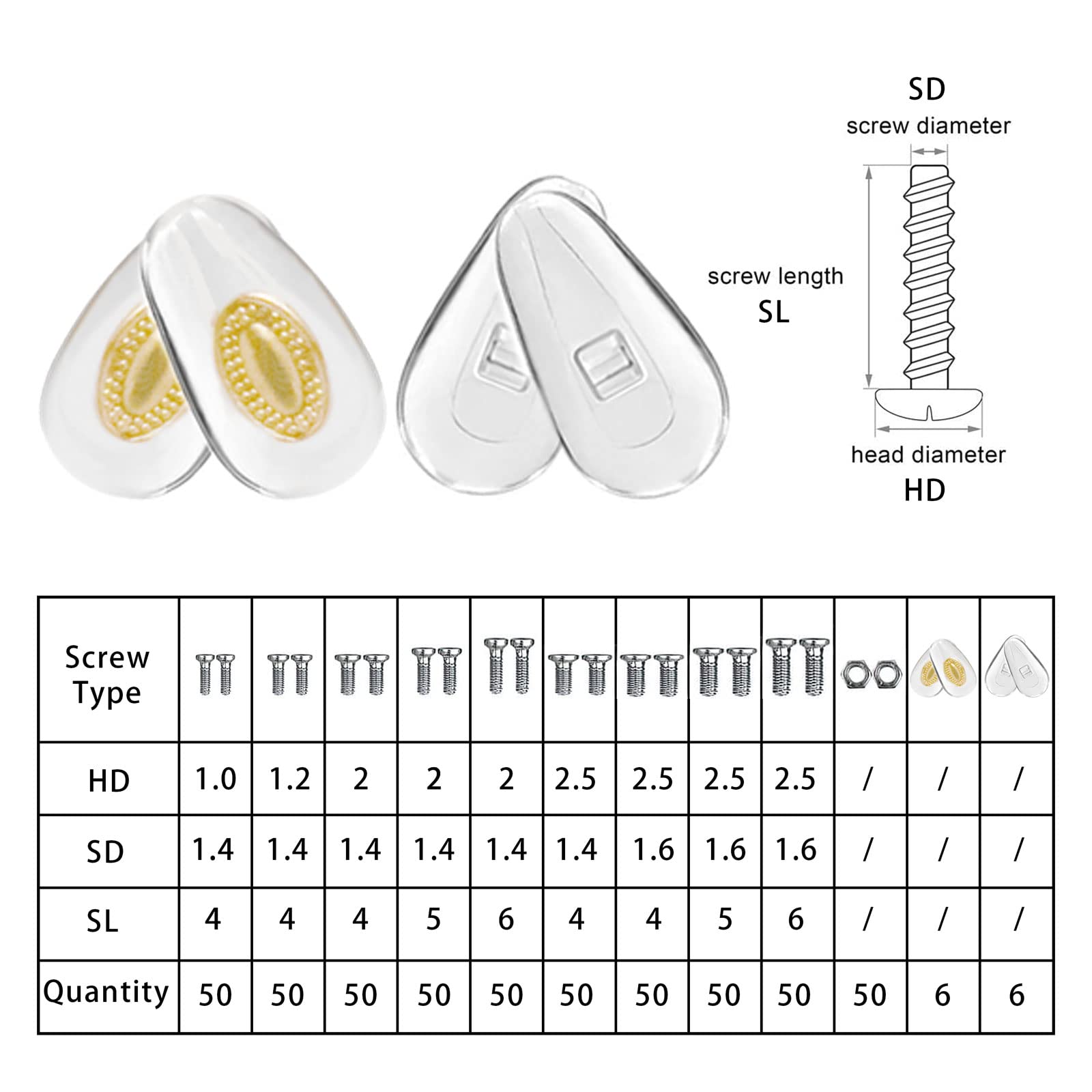 Mearun Solar eyeglass repair kit 600 screws for broad compatibility across brands