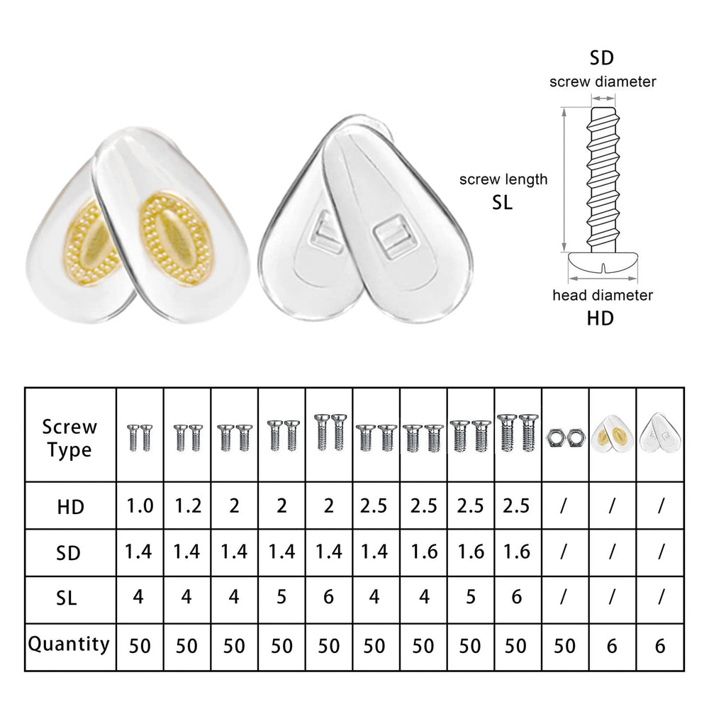 Mearun Solar eyeglass repair kit 600 screws for broad compatibility across brands