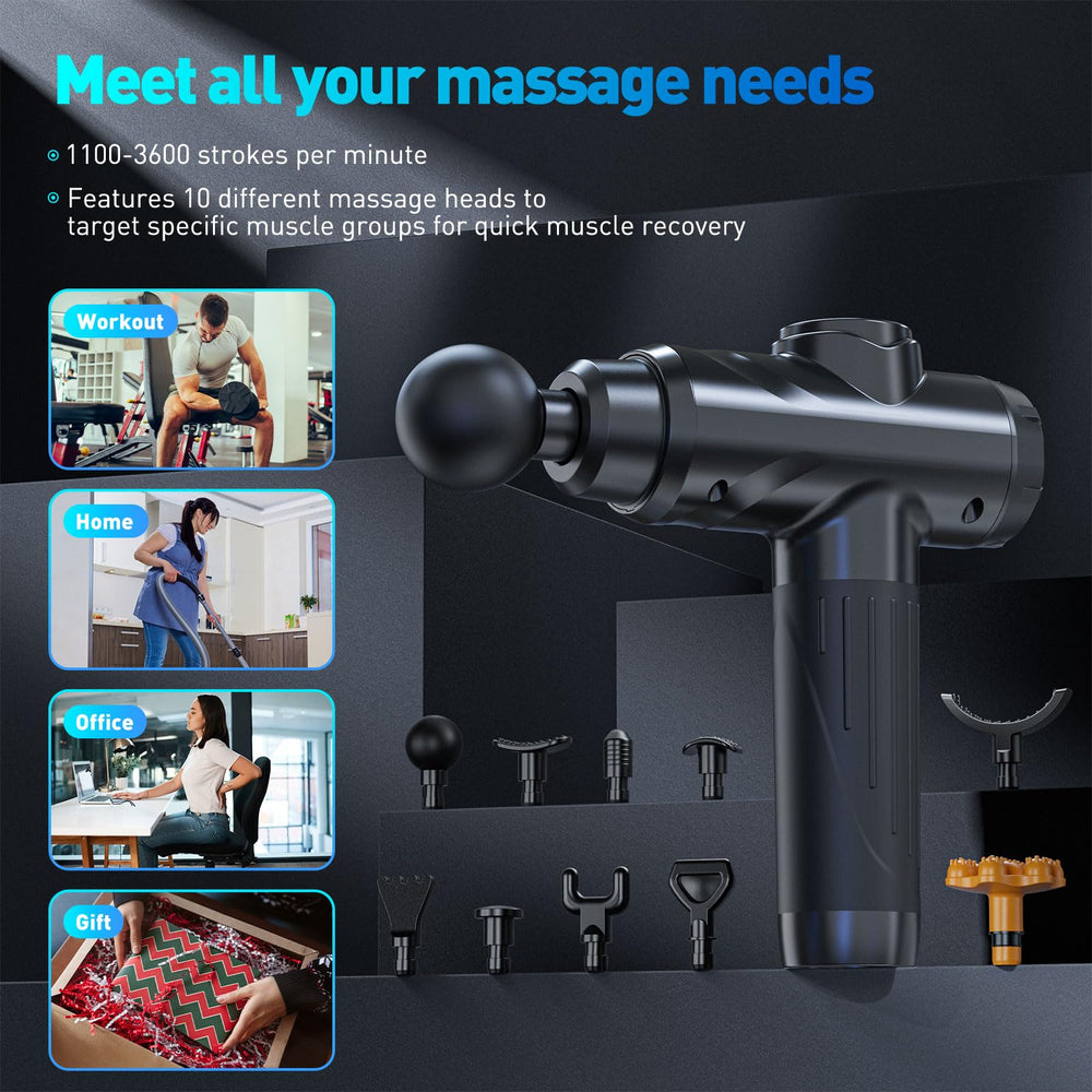 MECOC Massage Gun long battery life supports daily sessions.