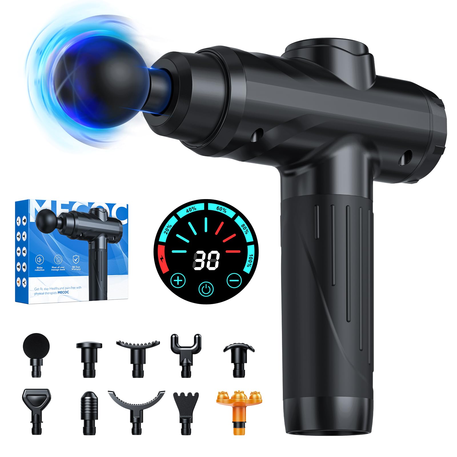 MECOC Massage Gun carry bag included for travel convenience.