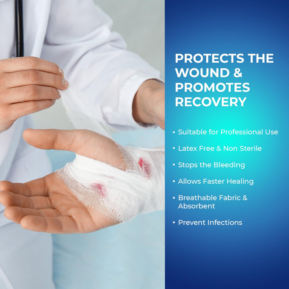 MED PRIDE gauze roll for ankle wrap delivers conforming support and dressing containment.