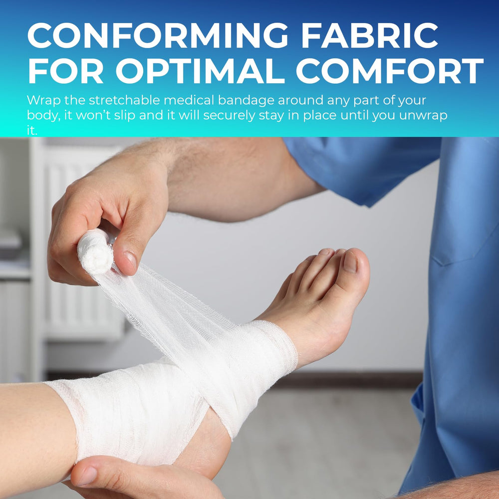 MED PRIDE gauze roll for hand wrap provides versatile coverage for minor injuries.