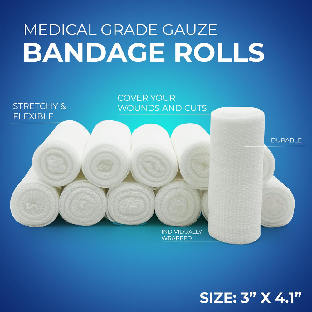 MED PRIDE gauze roll for wrist wrap offers flexible protection and gentle compression.