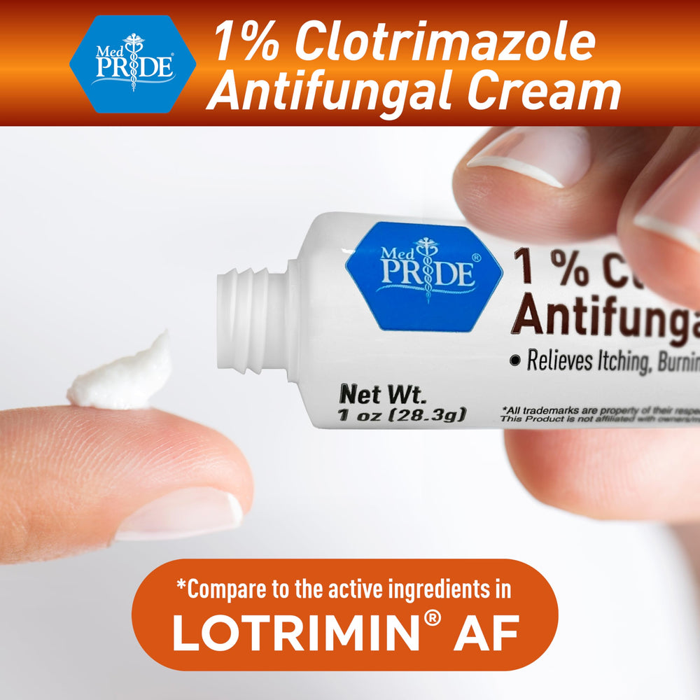 MED PRIDE Crema antifúngica Clotrimazol 1% con absorción rápida y sin residuo.