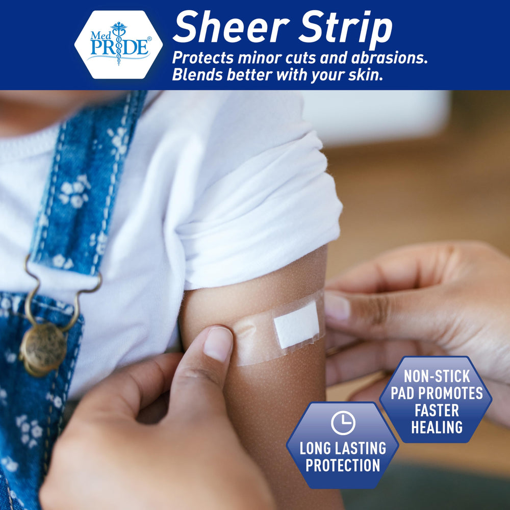 Curitas MED PRIDE esterilizadas para kit de primeros auxilios.