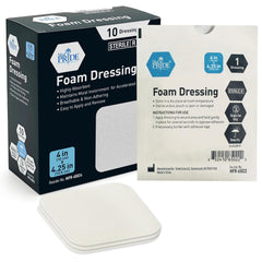 MED PRIDE foam dressing 4x4 pad for wound care and absorption.