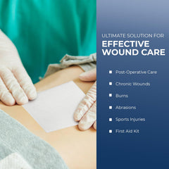 MED PRIDE nonstick pad wound care absorption detail demonstrates high absorbency