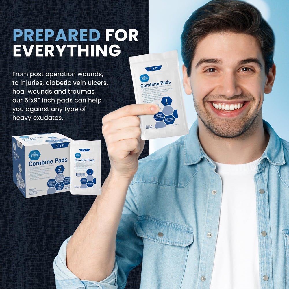 MED PRIDE sterile gauze abd pads 5x9 open-tray-packaging enables easy stocking and quick access