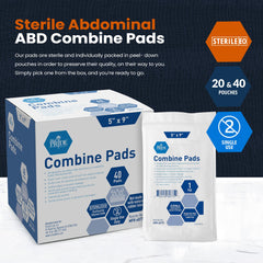 MED PRIDE sterile gauze abd pads 5x9 wrapped pack maintains sterility and ready-to-use convenience