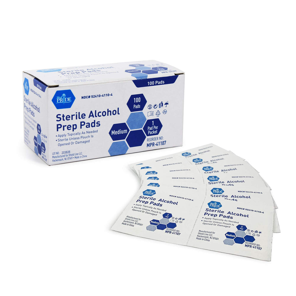 MED PRIDE toallitas alcohol estériles envueltas individualmente para higiene