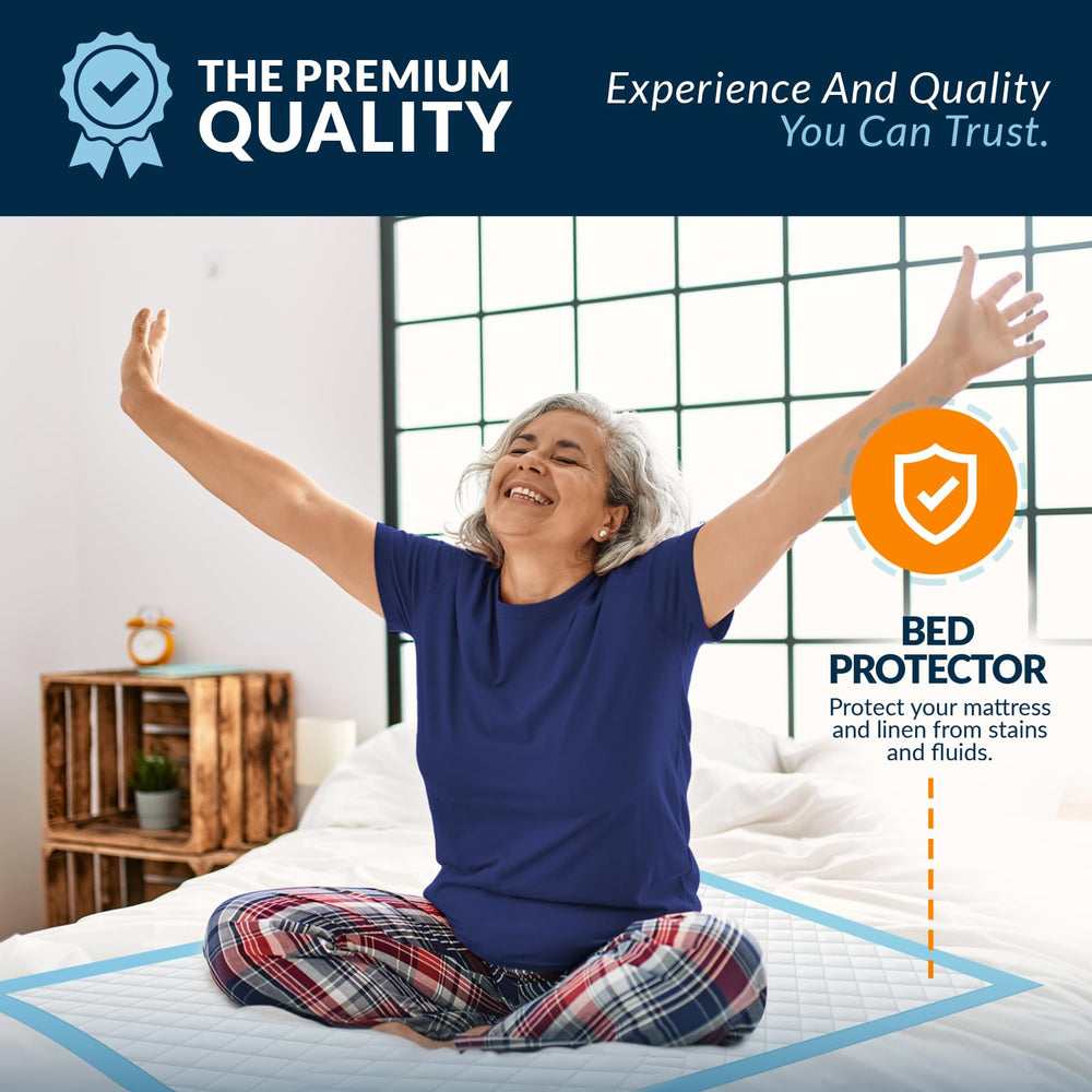 MED PRIDE travel underpad keeps surfaces clean on the go.