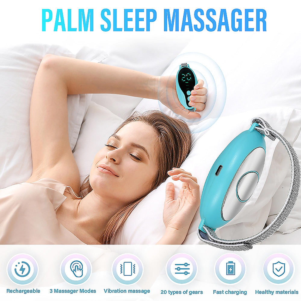 MEDAMOC Sleep Aid Device handheld-massage grip, ideal for on-the-go relaxation.