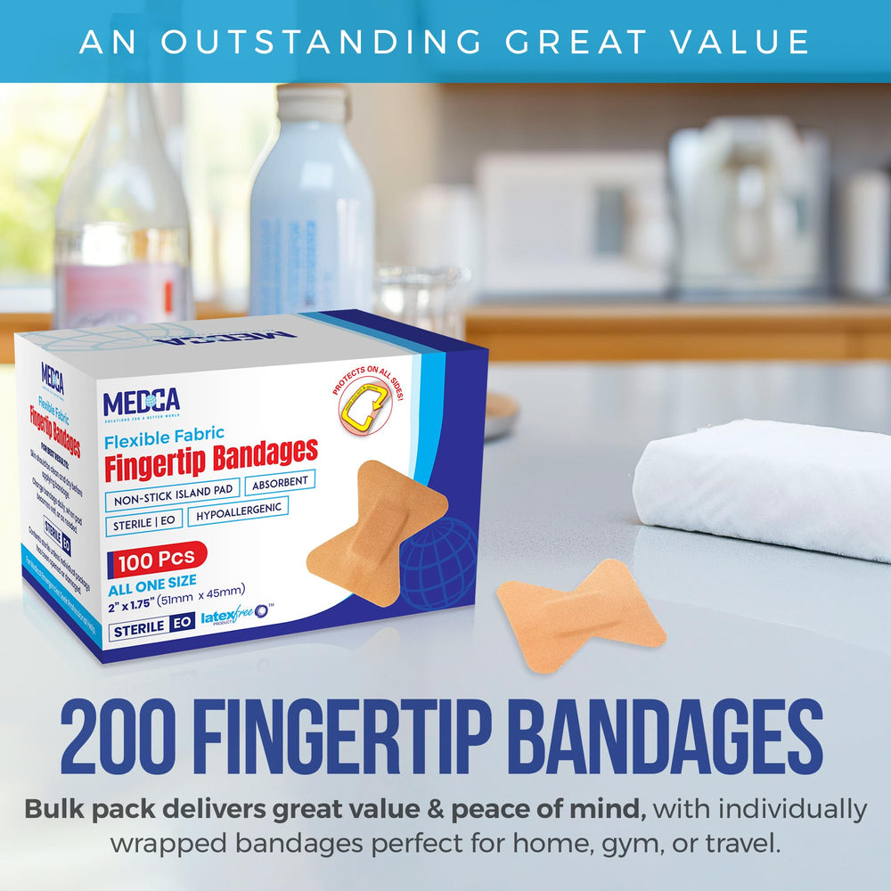 Medca finger bandage stays dry and comfortable during activity.