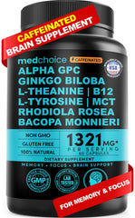 MEDCHOICE 12-in-1 nootropic bottle front view for daily focus.