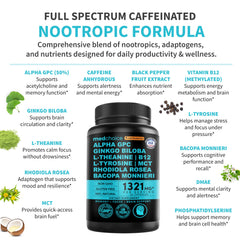 MEDCHOICE alpha-GPC and L-theanine capsules for focused calm energy.