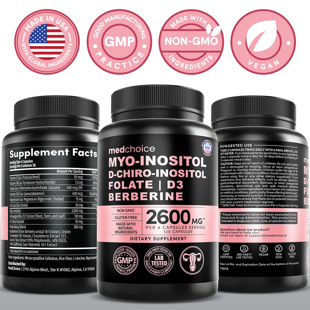 MEDCHOICE caffeine-free formula indicating no stimulant aftertaste.