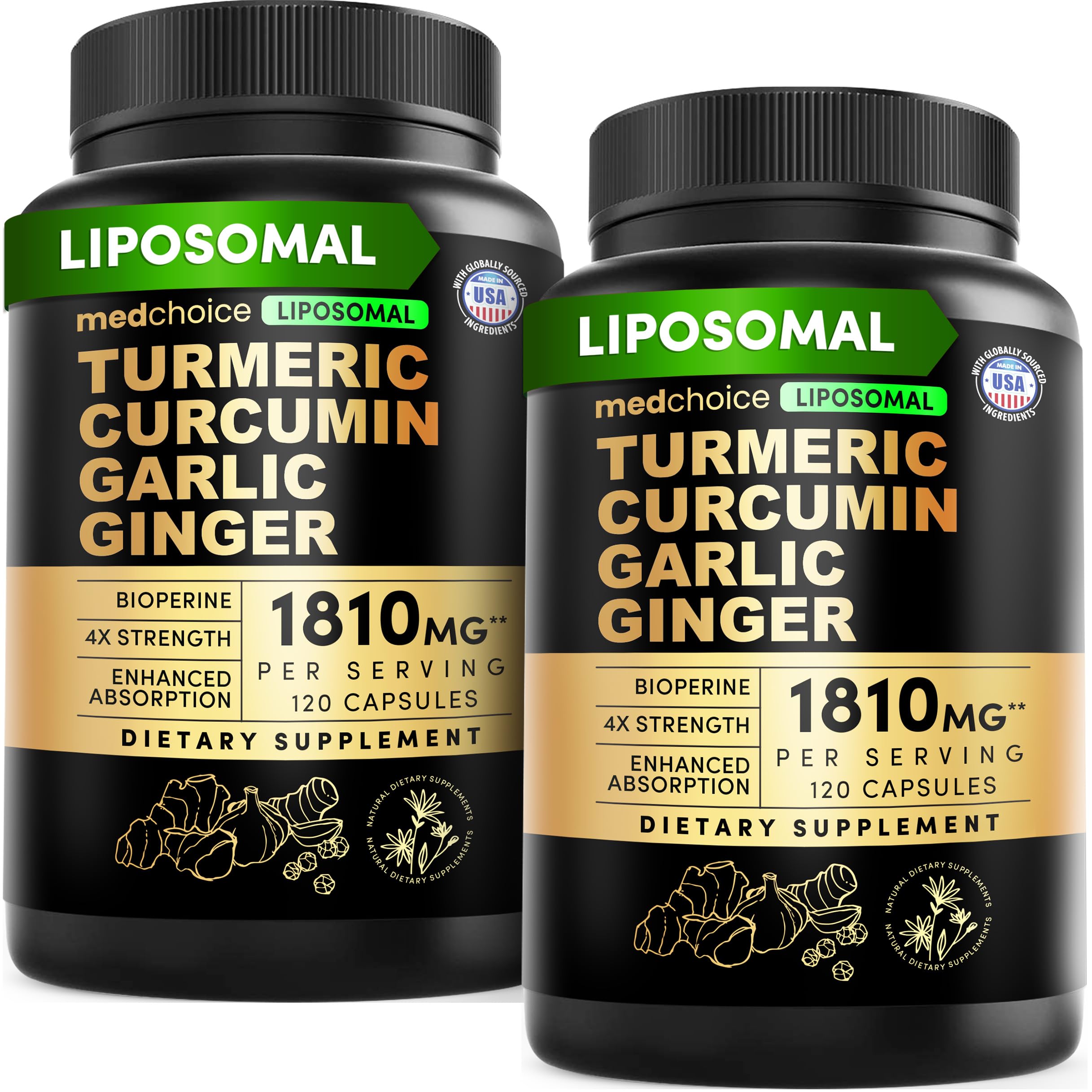 Turmeric Ritemed MEDCHOICE Liposomal Turmeric - High-Absorption Curcumin with Black Pep ...