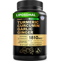 MEDCHOICE Liposomal Turmeric bottle for high absorption daily use